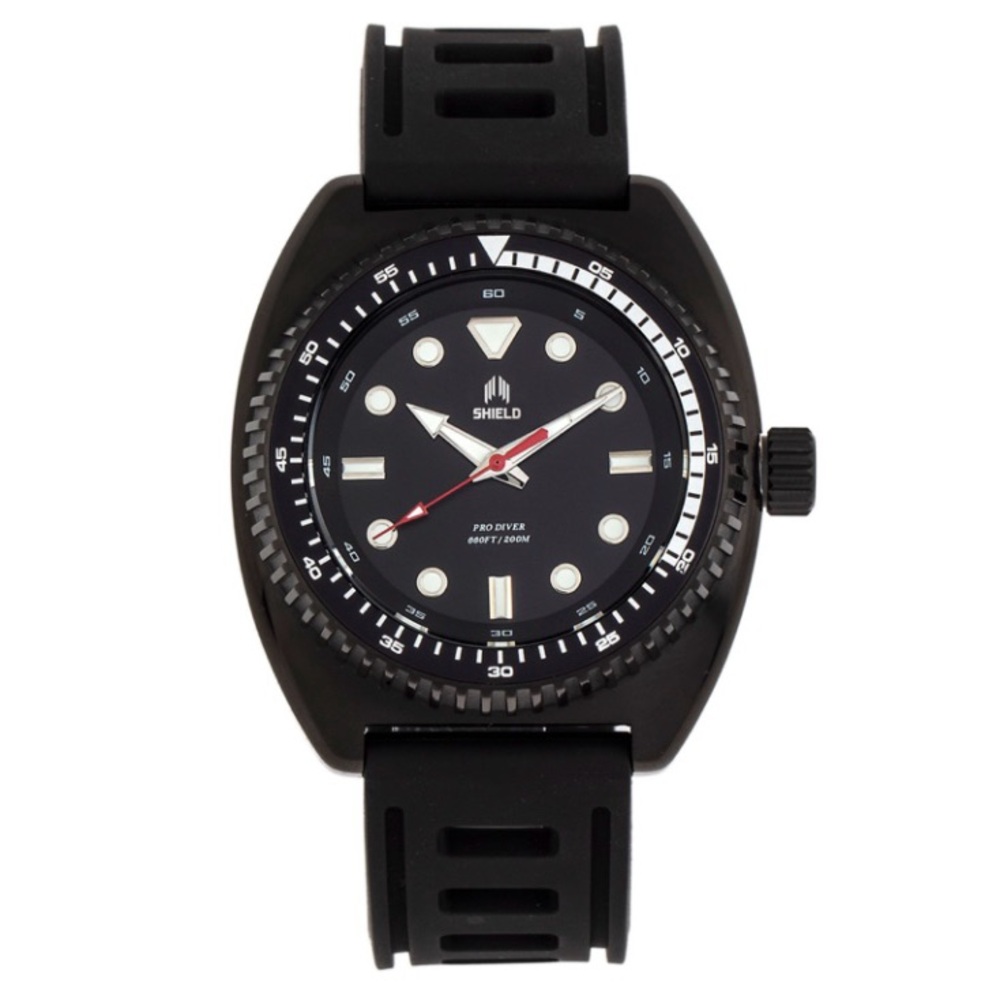 NWT Shield Dreyer Men's Diver Strap Watch - Black